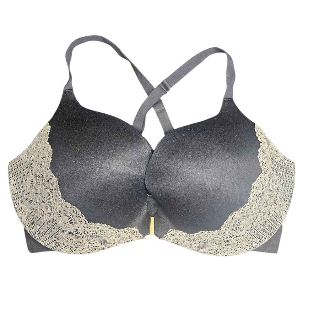 Victoria's Secret Black Bra with Cream Lace